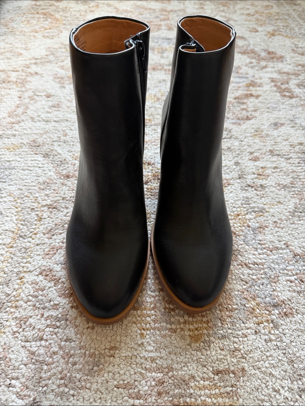 J.Crew New Women’s Black Leather Ankle Boots - Classic Sleek Style Sz 8